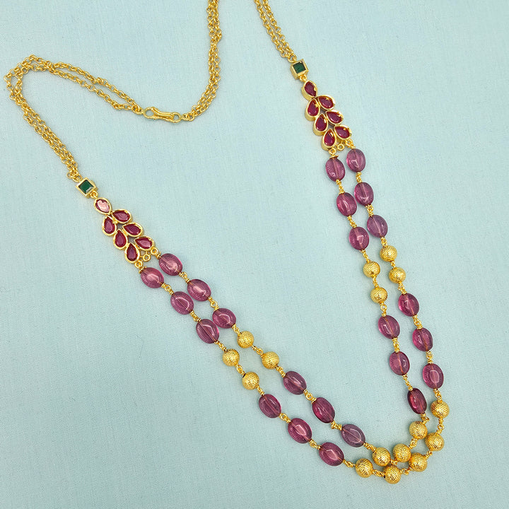 2 Layers Ruby Necklace