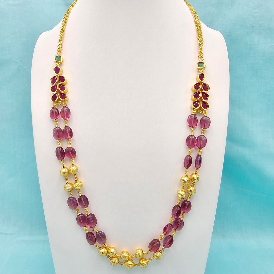 2 Layers Ruby Necklace