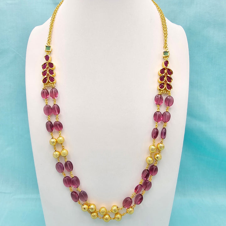 2 Layers Ruby Necklace
