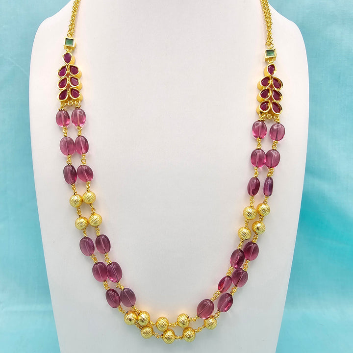 2 Layers Ruby Necklace