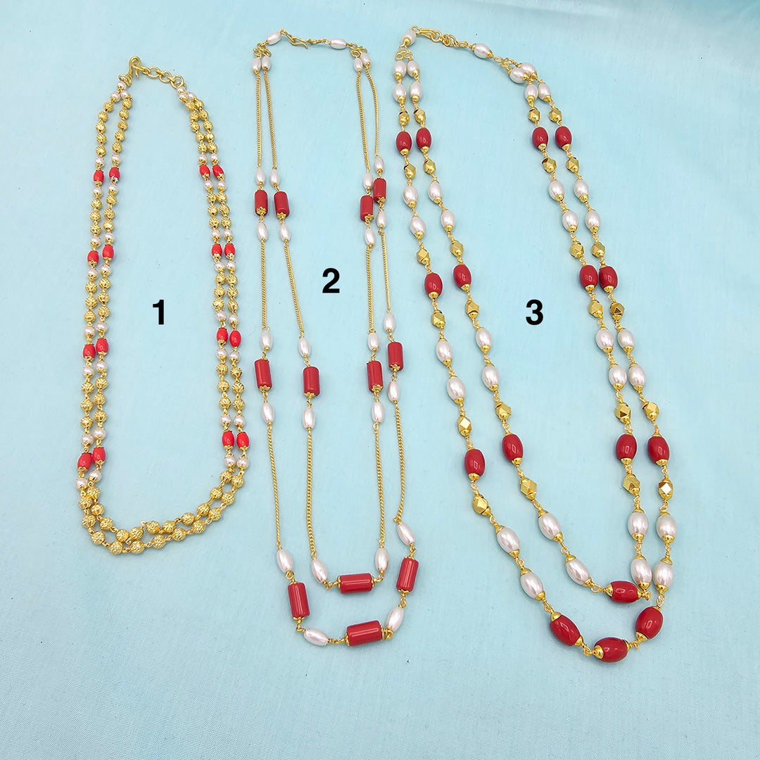 Coral and Pearl Necklace