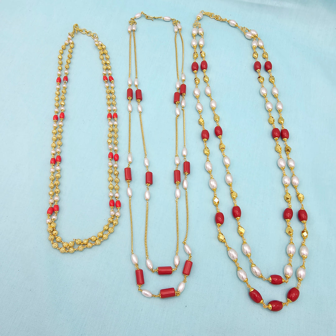 Coral and Pearl Necklace