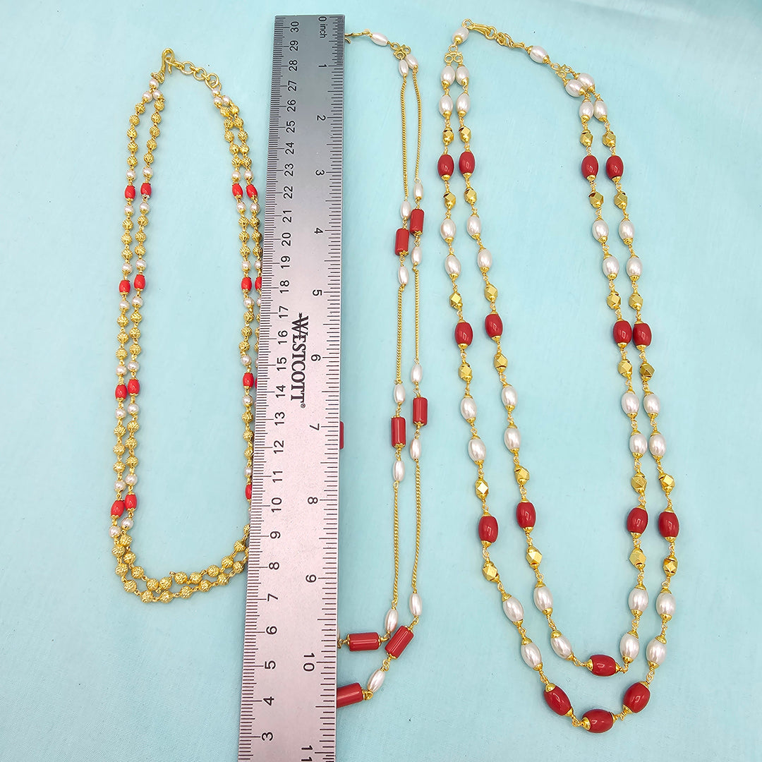 Coral and Pearl Necklace
