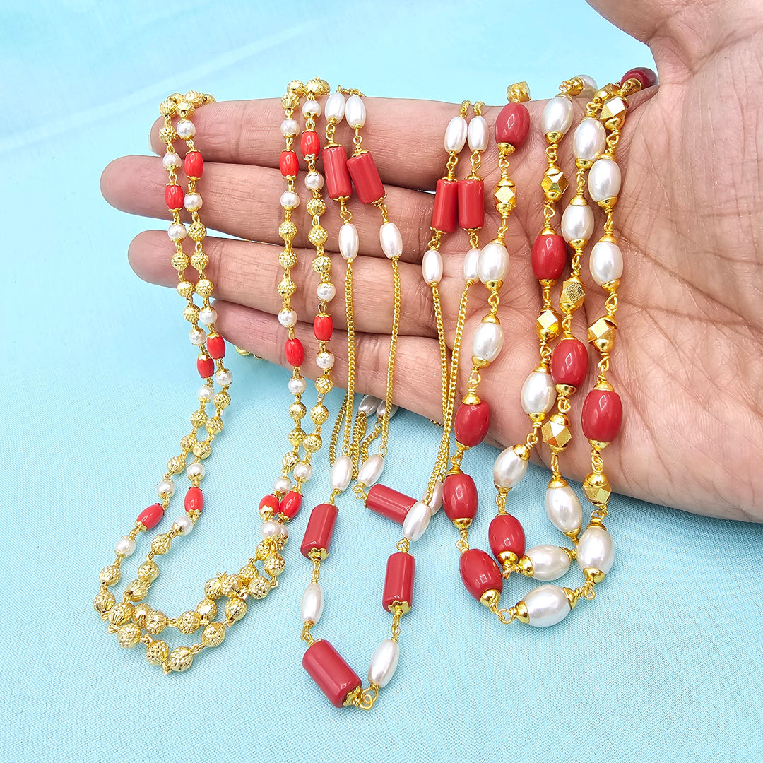 Coral and Pearl Necklace