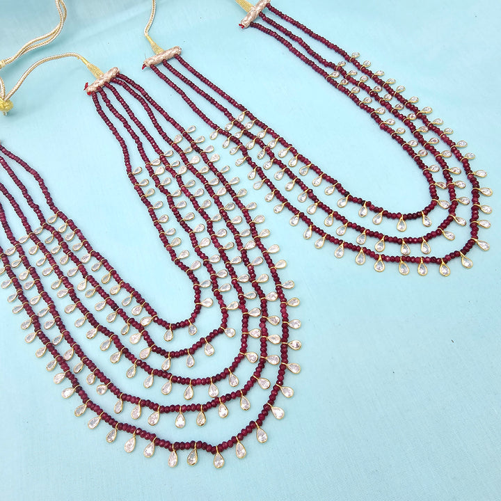 Maroon Layered Necklace