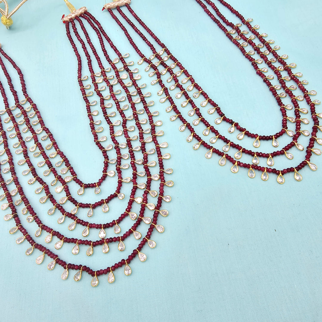 Maroon Layered Necklace