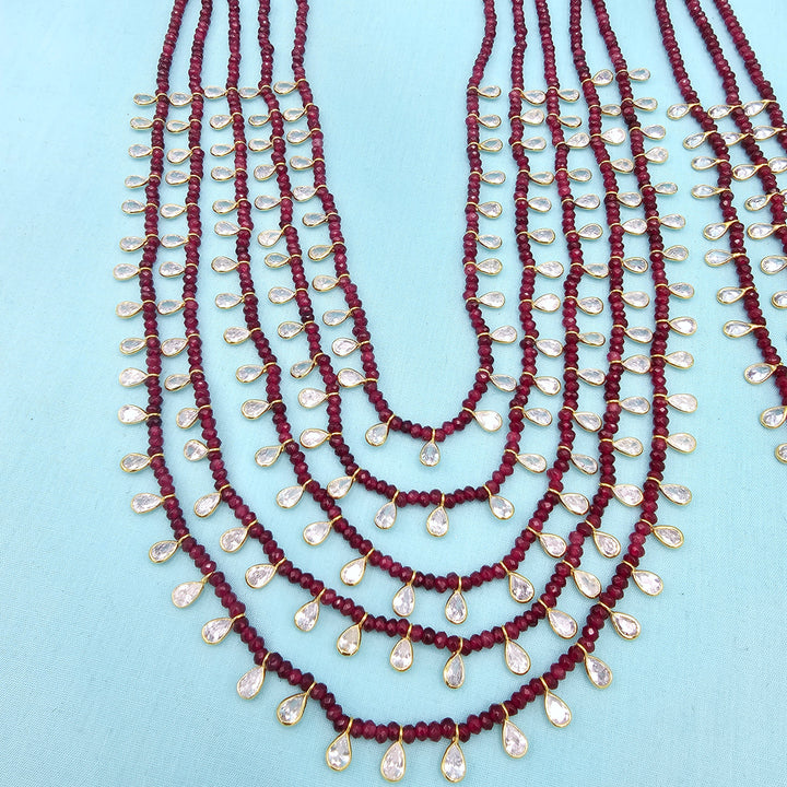 Maroon Layered Necklace