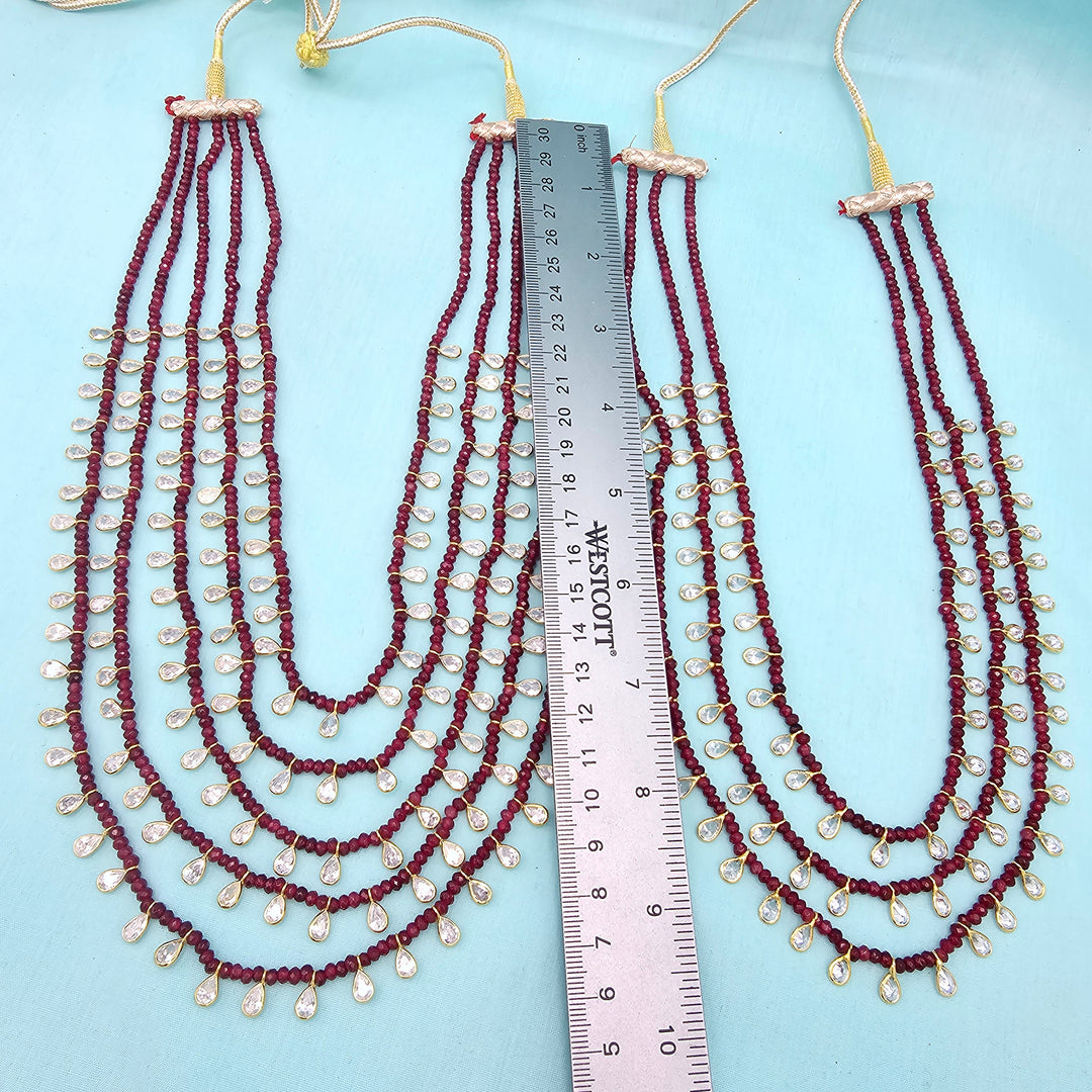 Maroon Layered Necklace