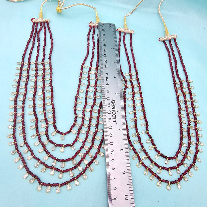 Maroon Layered Necklace