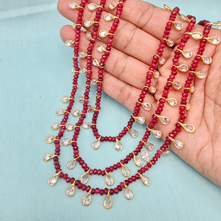 Maroon Layered Necklace