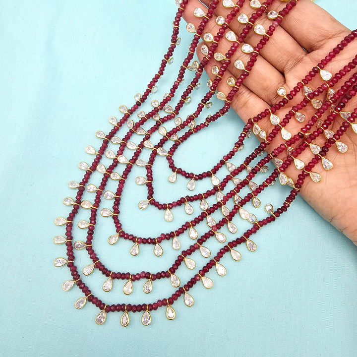 Maroon Layered Necklace