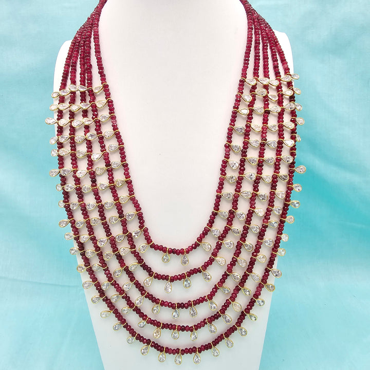 Maroon Layered Necklace