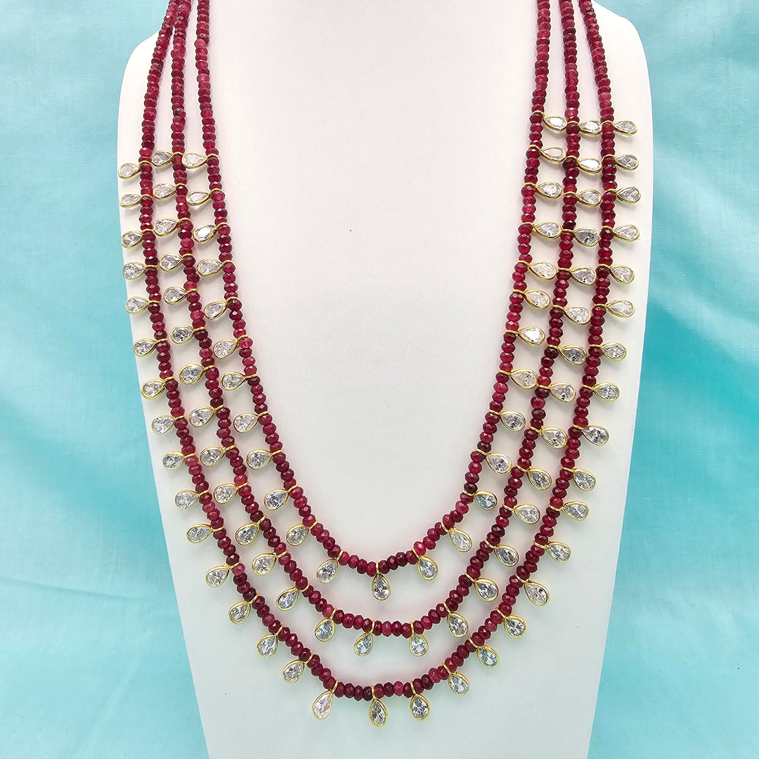 Maroon Layered Necklace