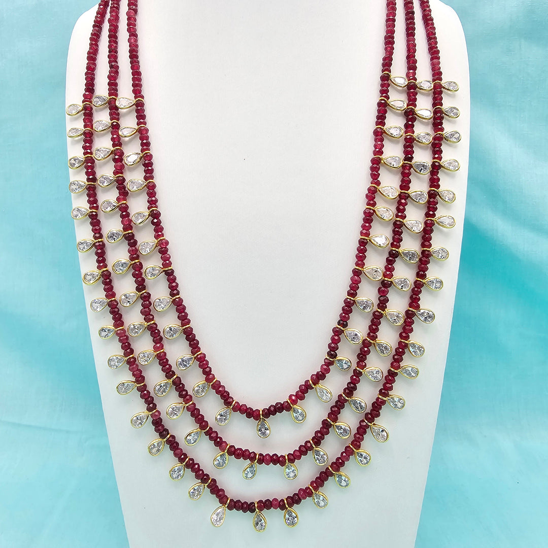 Maroon Layered Necklace