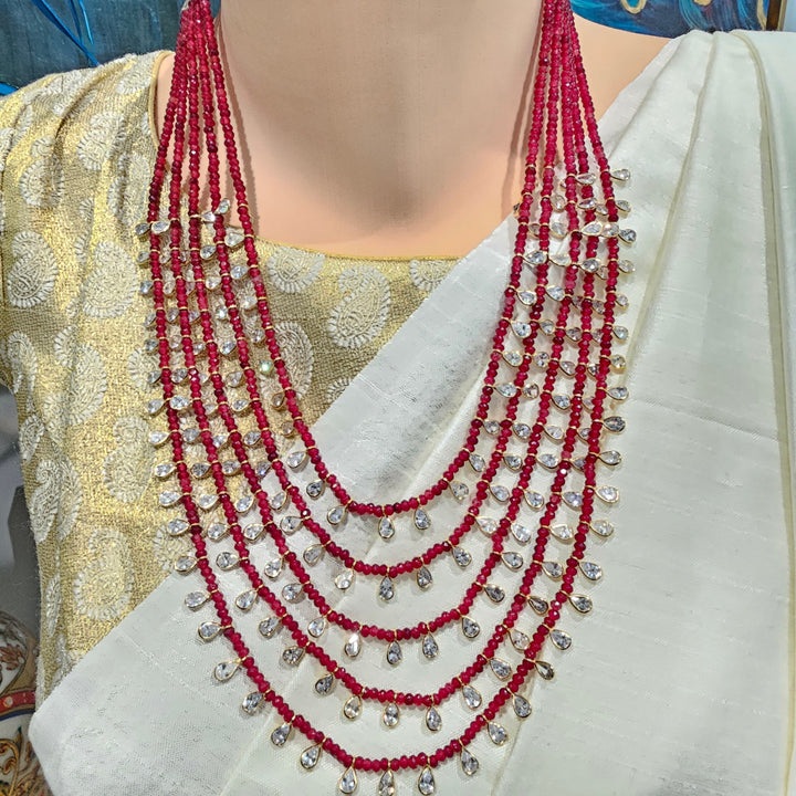 Maroon Layered Necklace