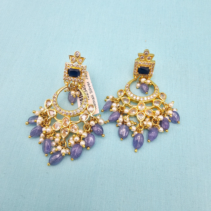 Silver CZ Tanzanite Bali