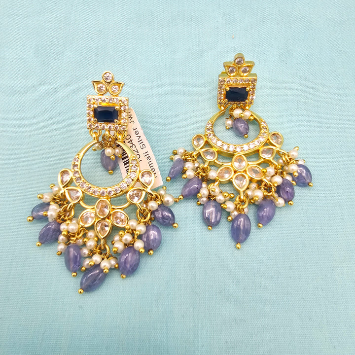 Silver CZ Tanzanite Bali