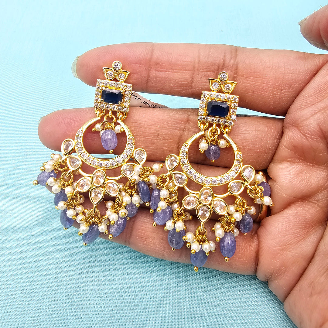 Silver CZ Tanzanite Bali