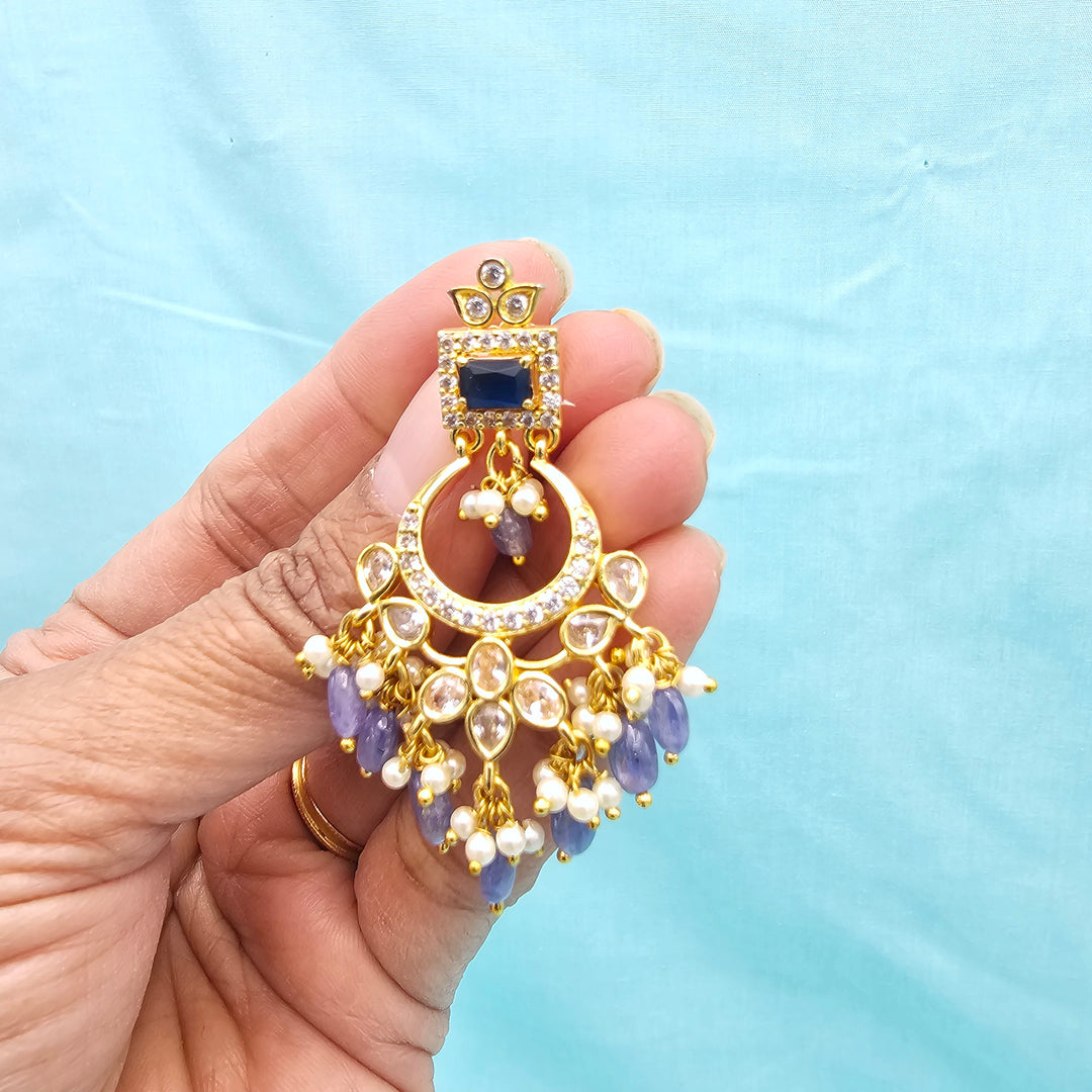 Silver CZ Tanzanite Bali