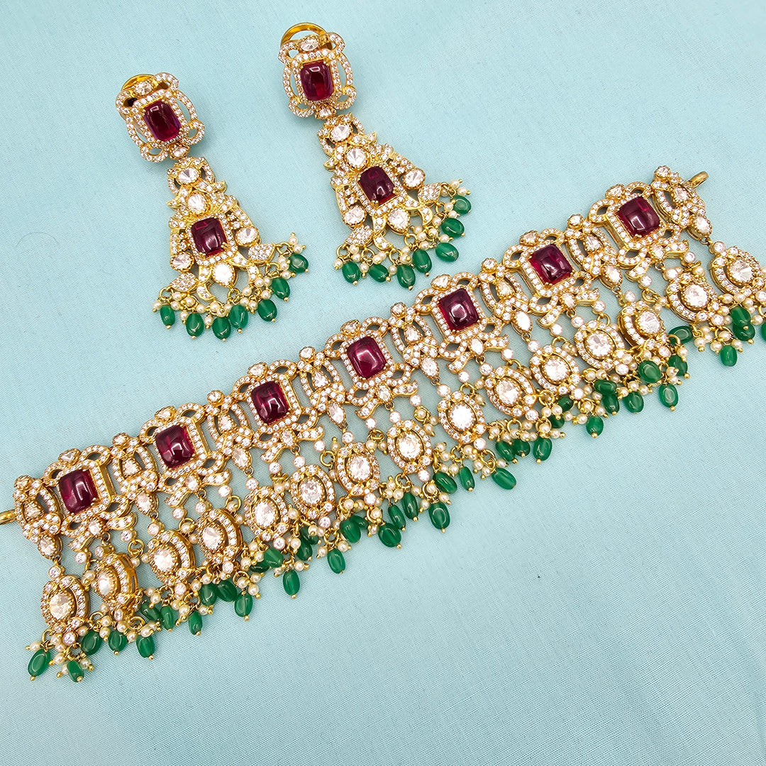 Bridal Moissanite Choker Set