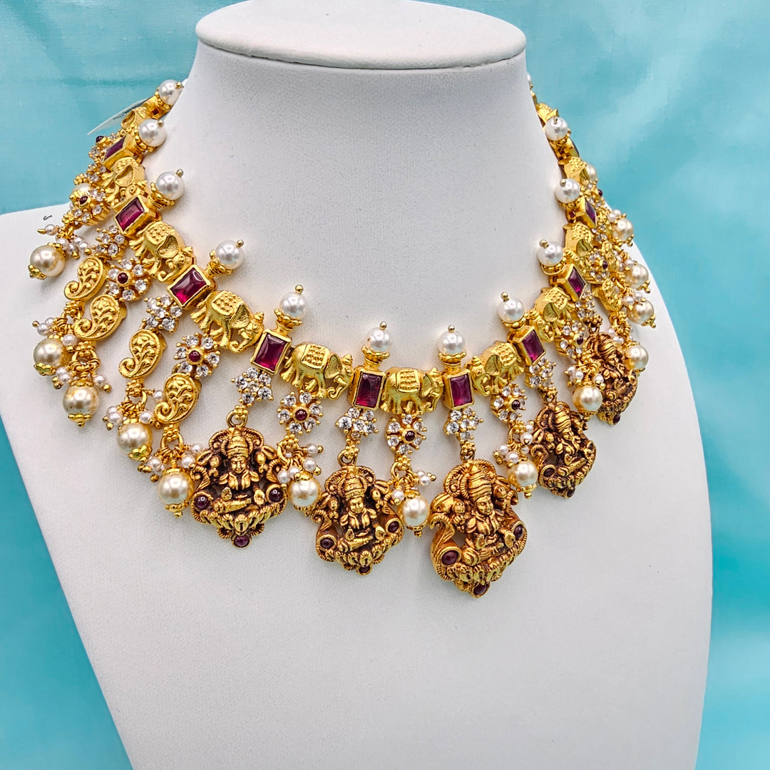 Lakshmi Temple Necklace