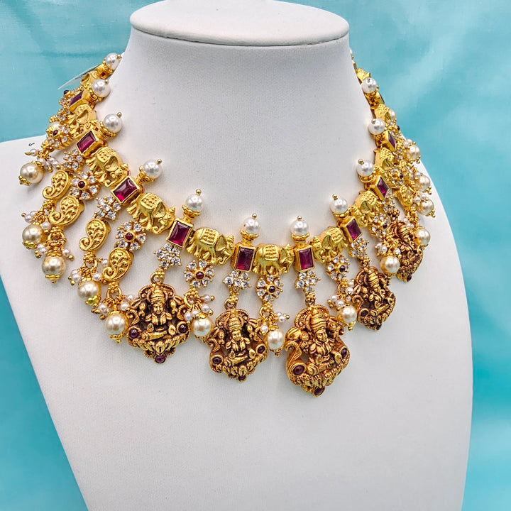 Lakshmi Temple Necklace