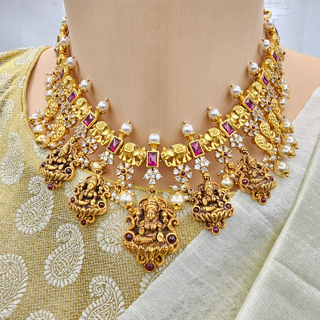 Lakshmi Temple Necklace