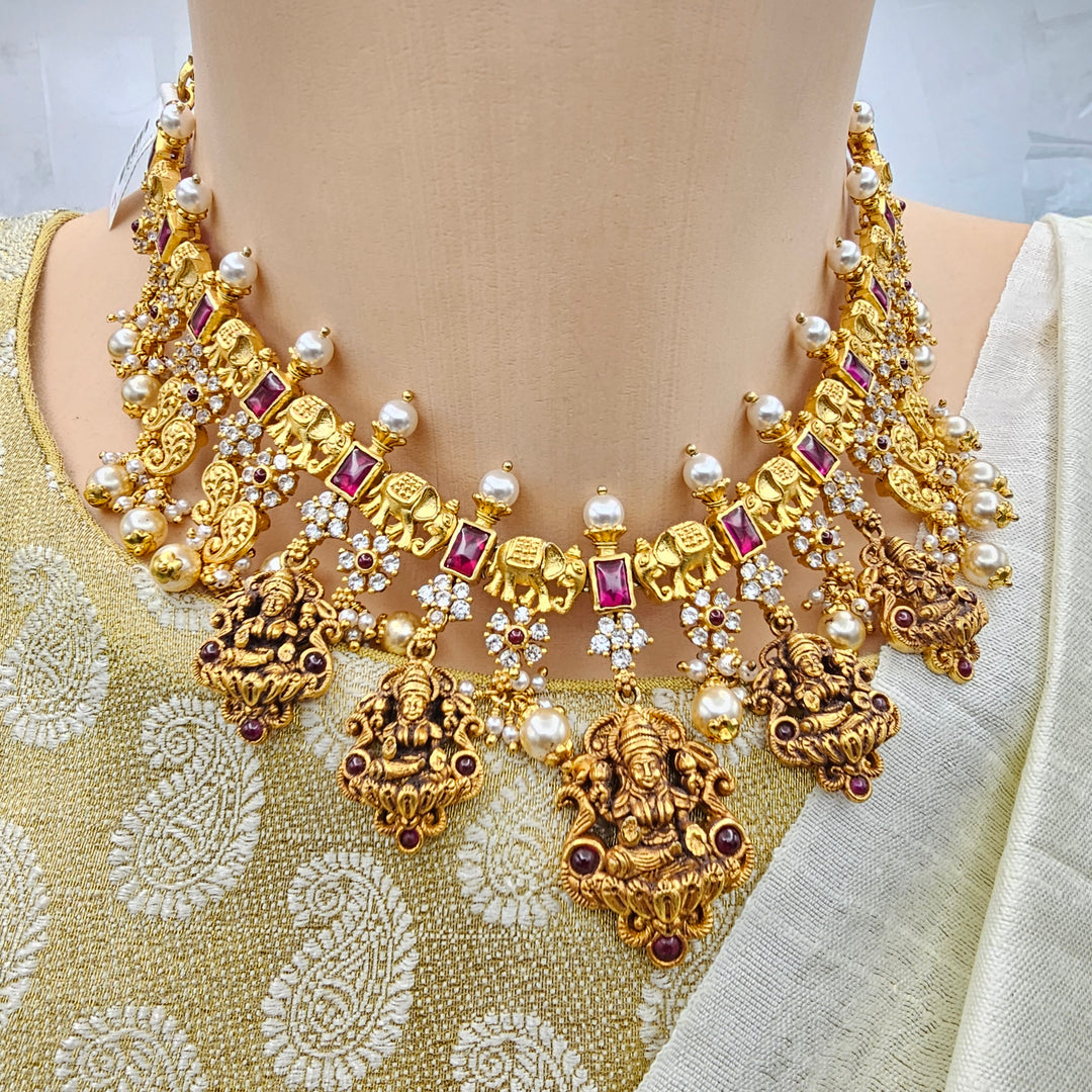 Lakshmi Temple Necklace