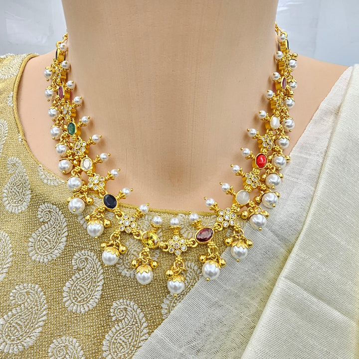 Navratna Necklace Set