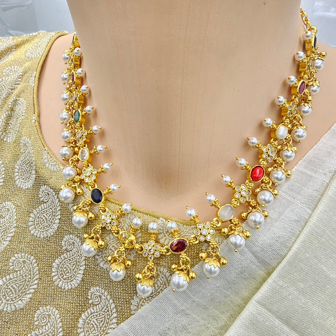 Navratna Necklace Set