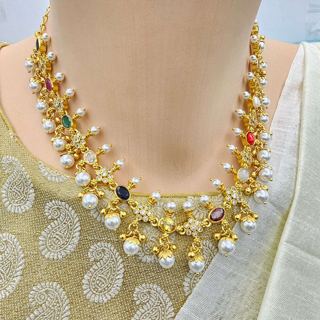 Navratna Necklace Set