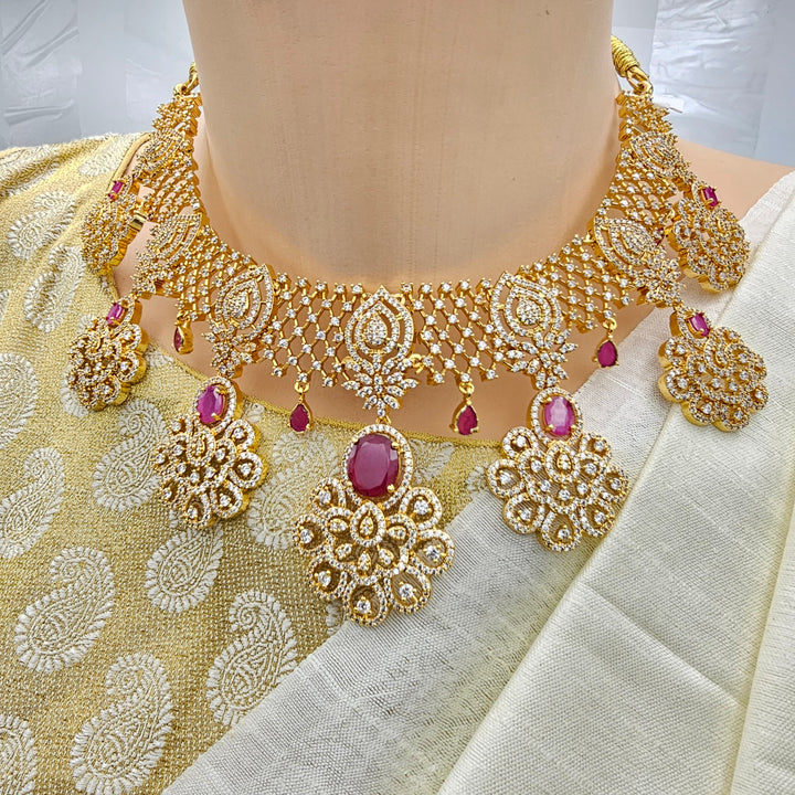 Pink Ruby CZ Necklace