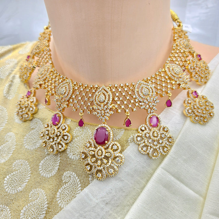 Pink Ruby CZ Necklace