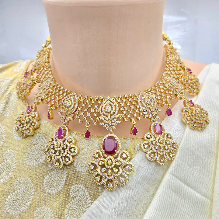 Pink Ruby CZ Necklace
