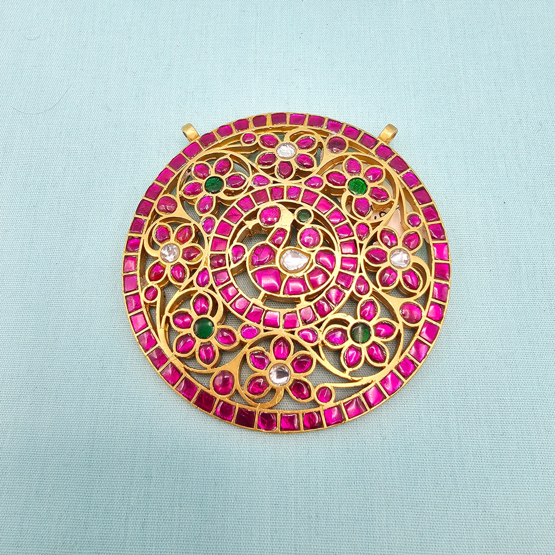 Kundan Round Pendant