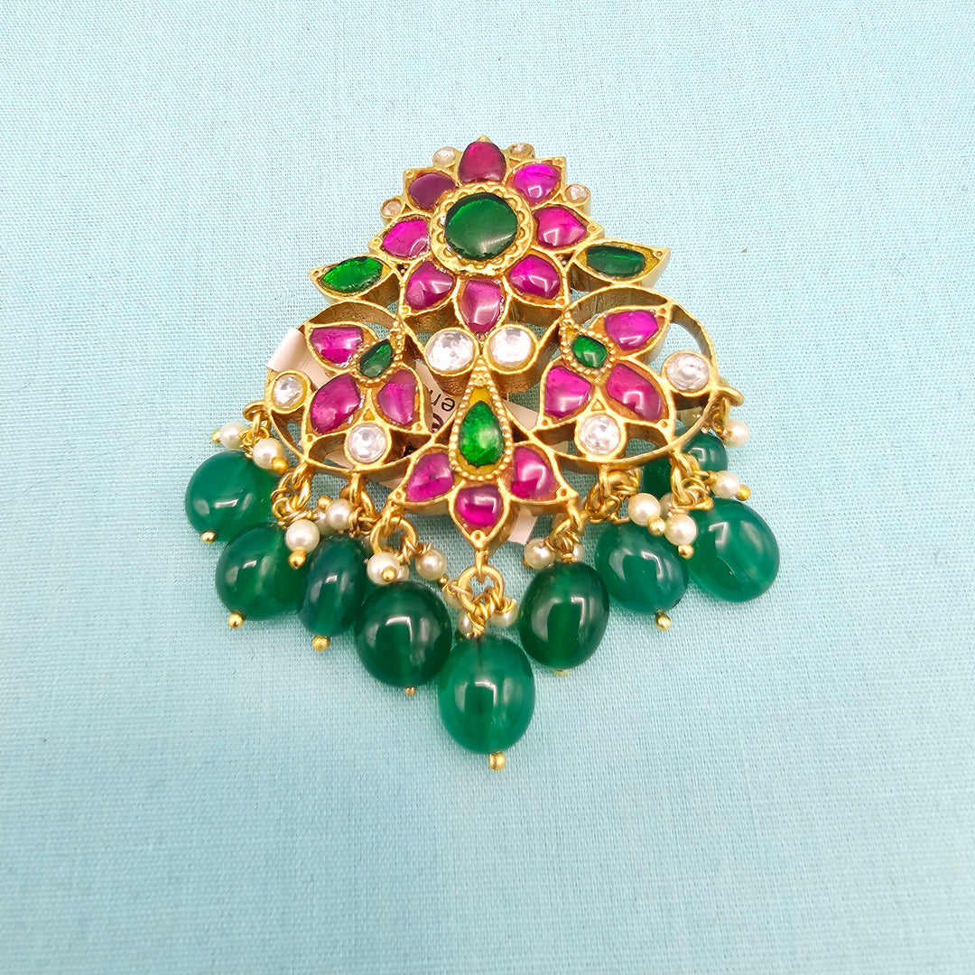Kundan Silver Pendant