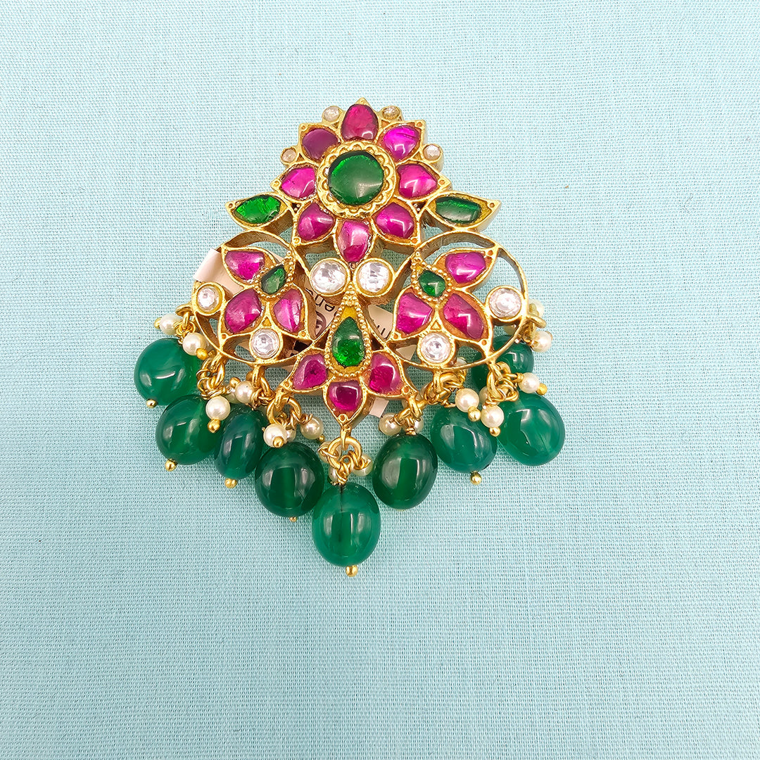 Kundan Silver Pendant