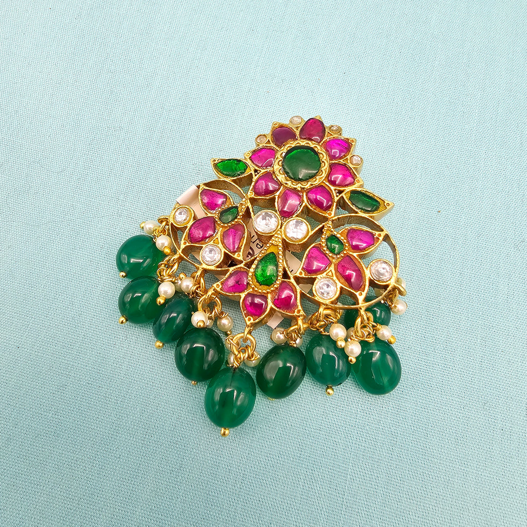 Kundan Silver Pendant