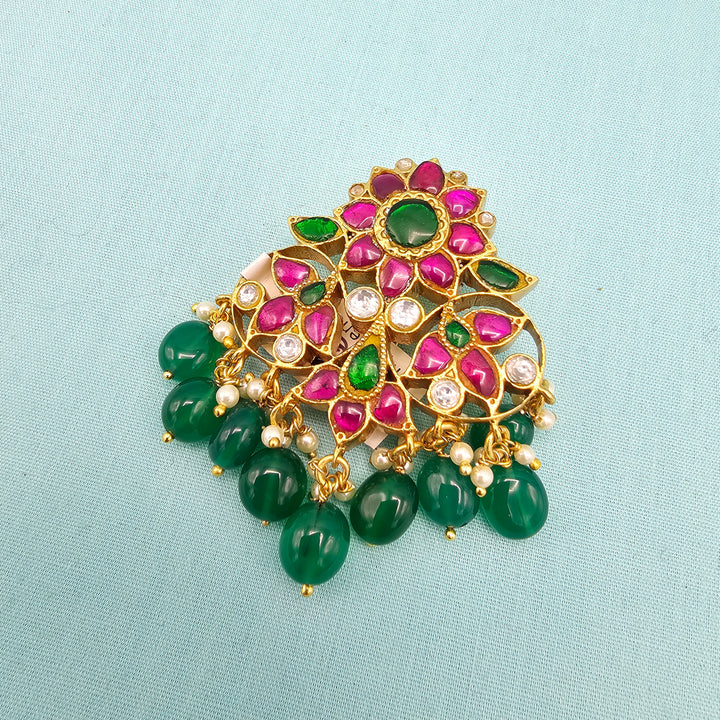 Kundan Silver Pendant