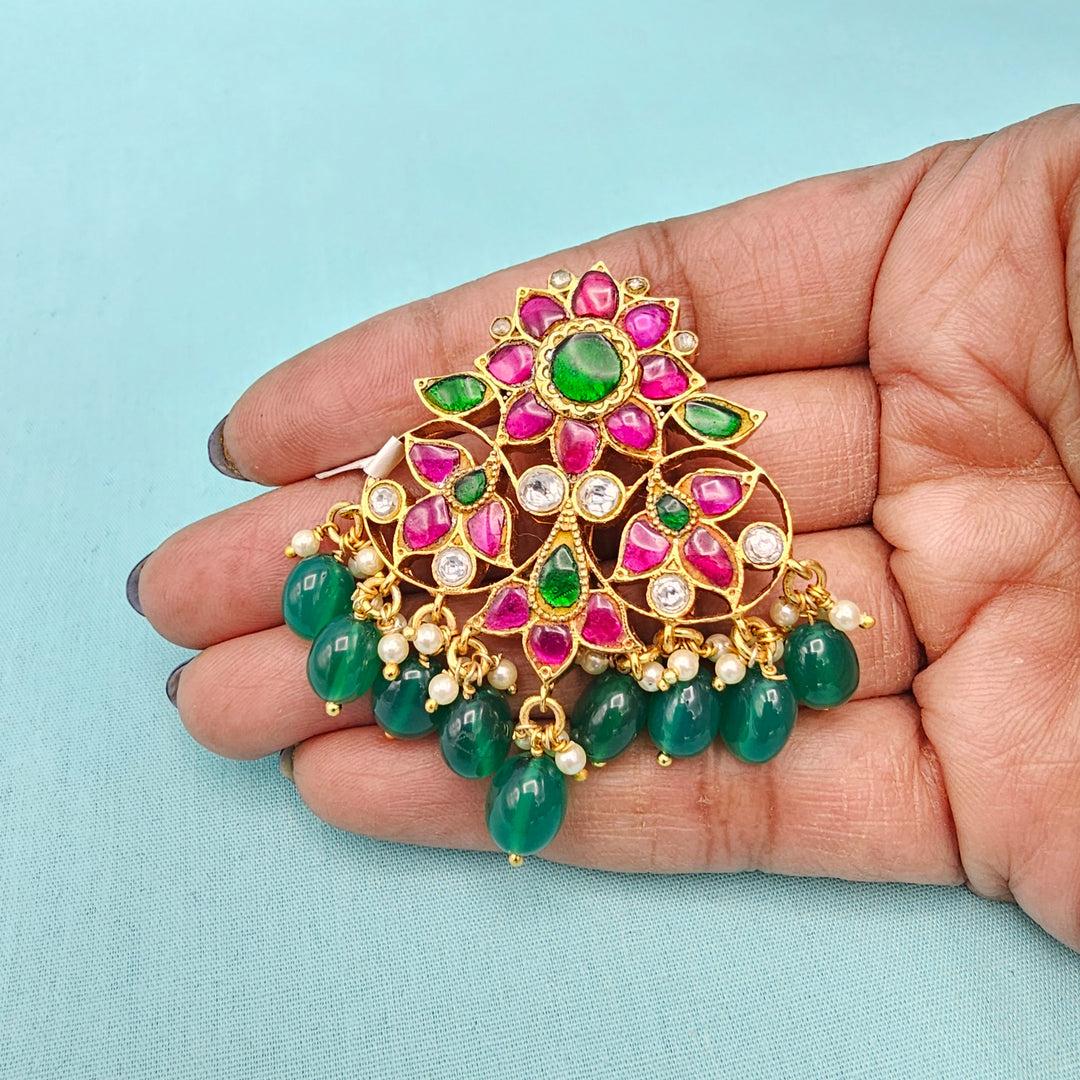 Kundan Silver Pendant