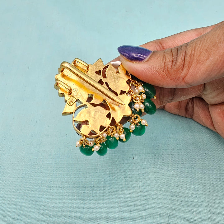 Kundan Silver Pendant