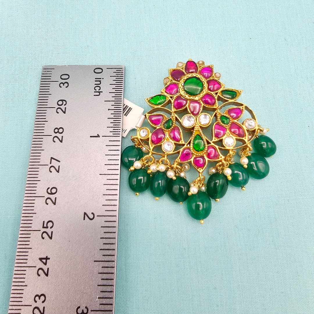 Kundan Silver Pendant