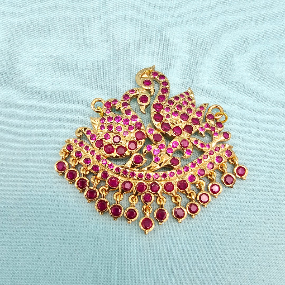 Ruby Swan Pendant