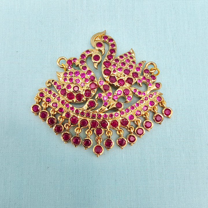 Ruby Swan Pendant
