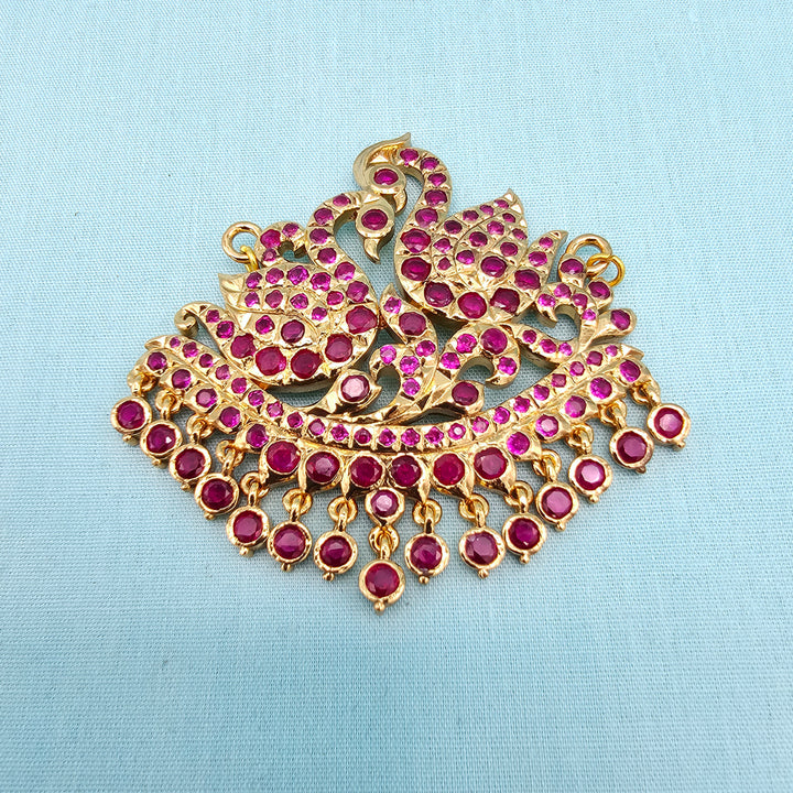 Ruby Swan Pendant