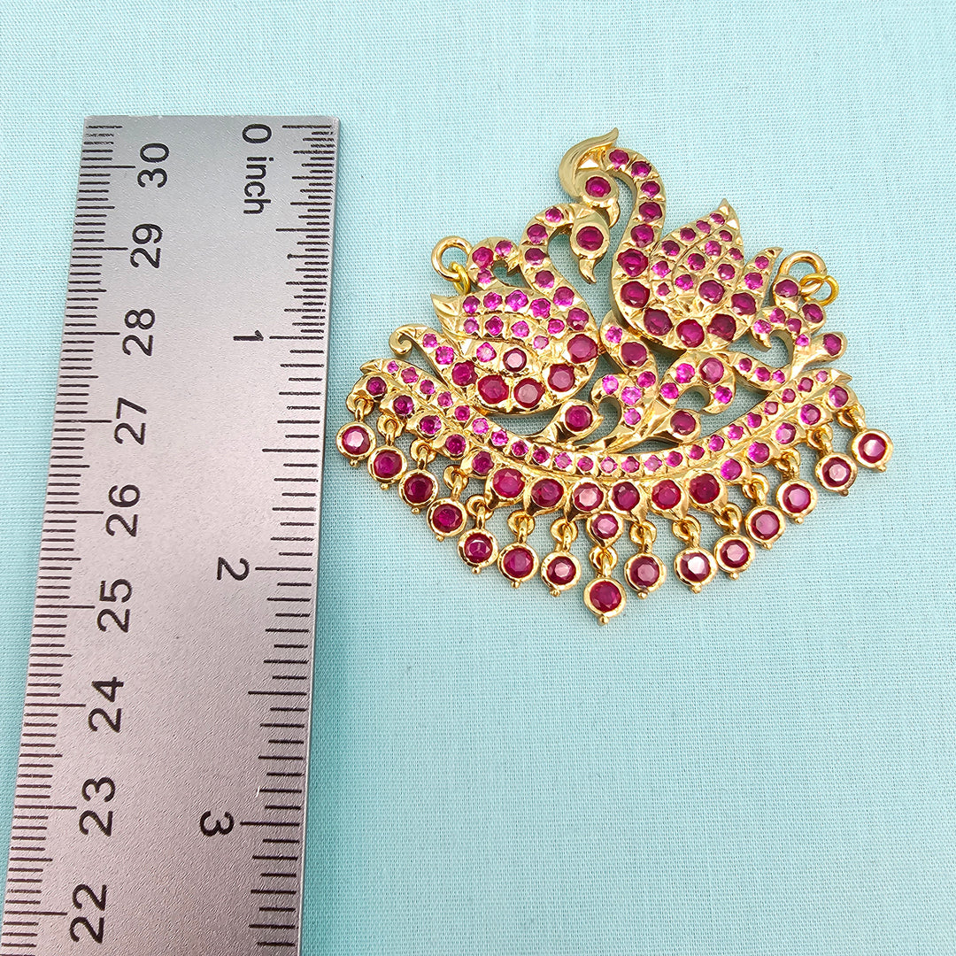 Ruby Swan Pendant