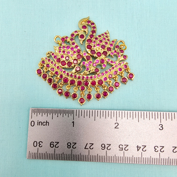 Ruby Swan Pendant