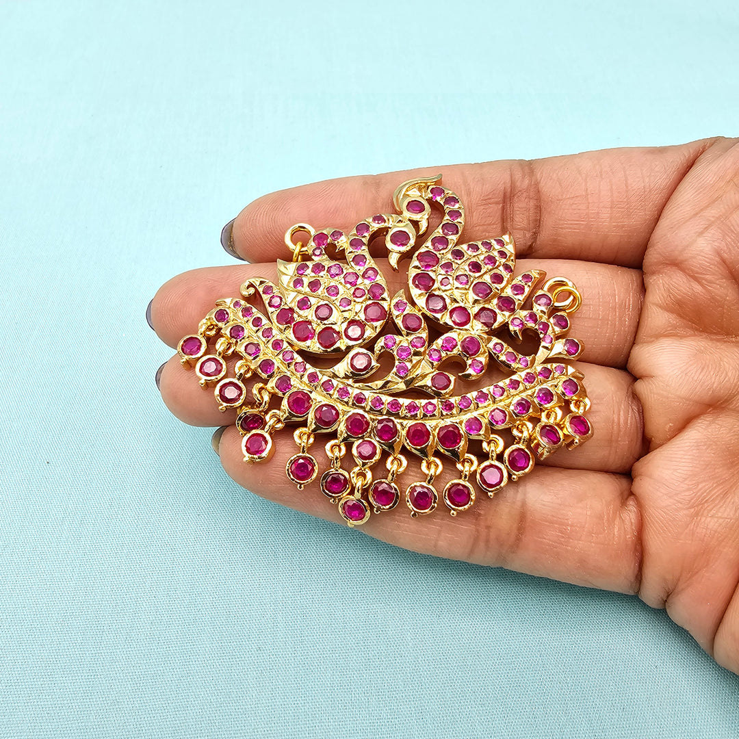 Ruby Swan Pendant