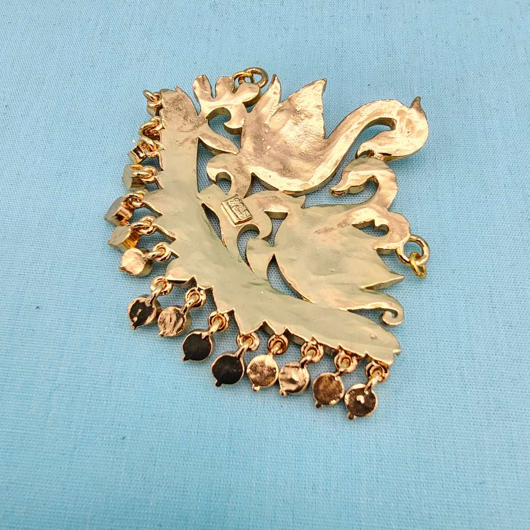 Ruby Swan Pendant