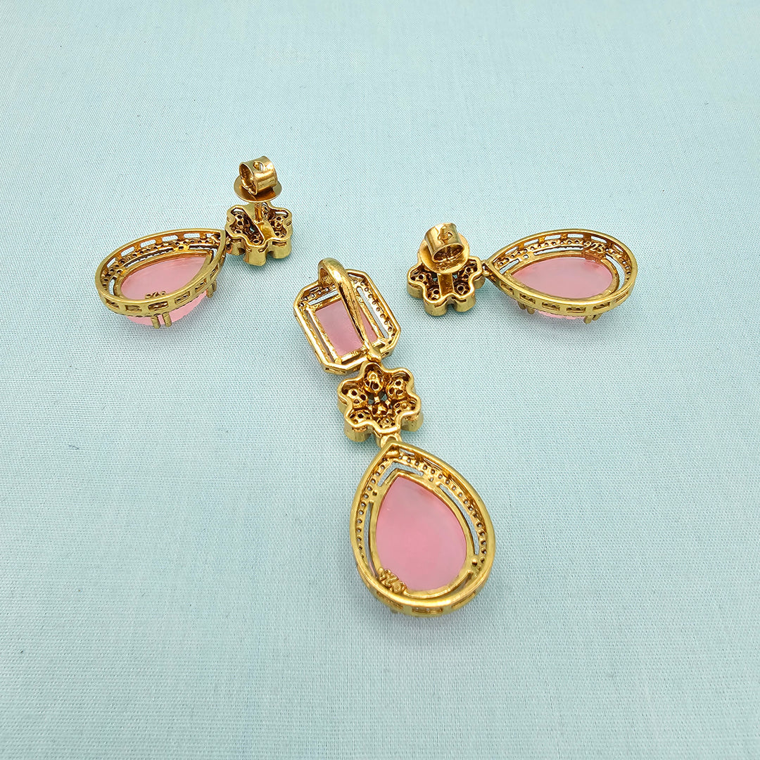 Rose Qts Pendant set